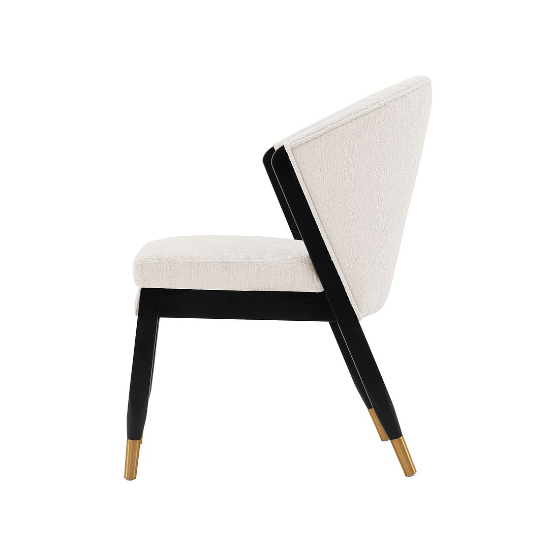 Manhattan Comfort Modern Ola 2-Piece Boucle Dining Chair In Cream