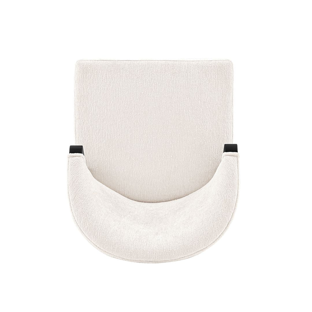 Manhattan Comfort Modern Ola 2-Piece Boucle Dining Chair In Cream