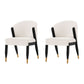 Manhattan Comfort Modern Ola 2-Piece Boucle Dining Chair In Cream