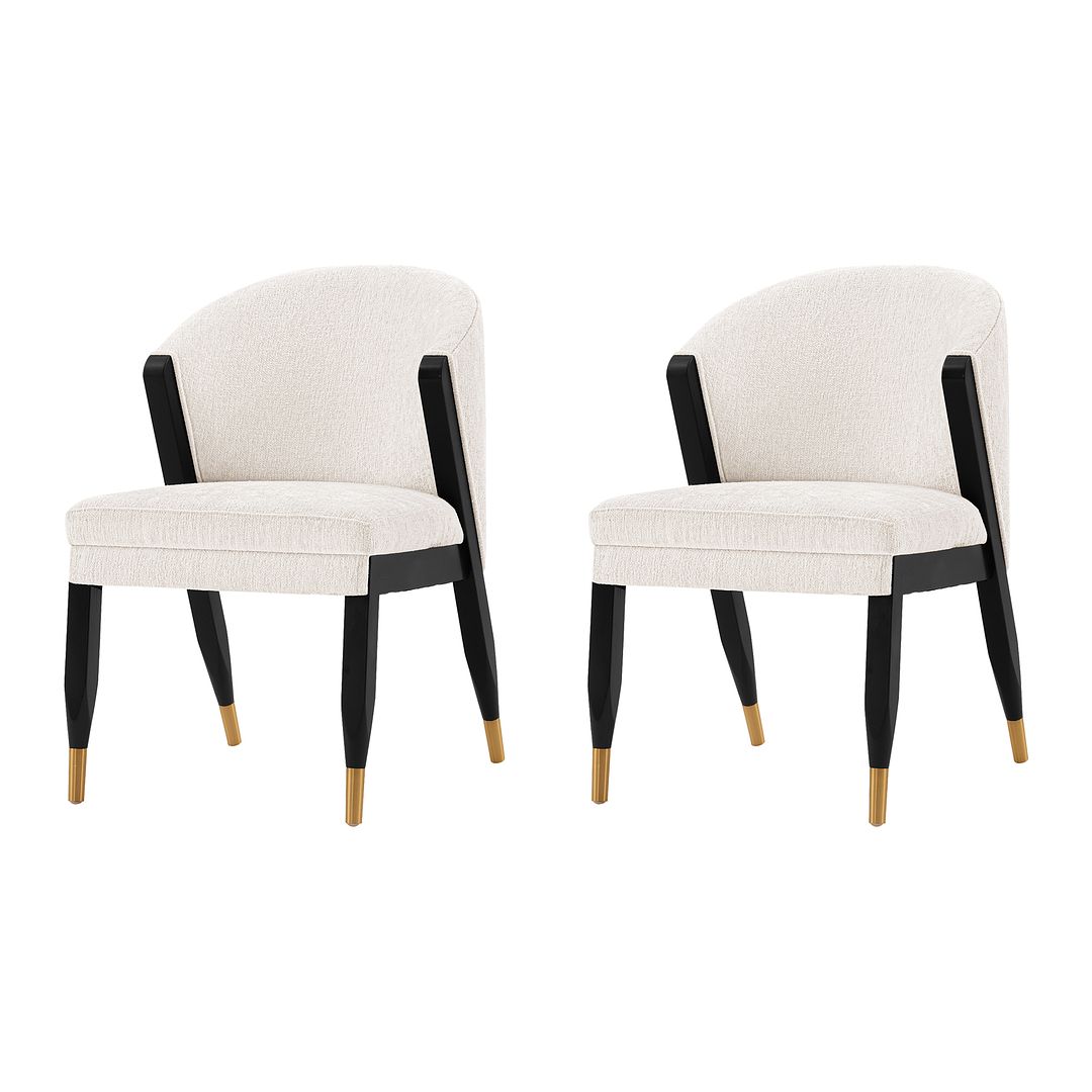 Manhattan Comfort Modern Ola 2-Piece Boucle Dining Chair In Cream