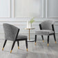 Manhattan Comfort Modern Ola 2-Piece Boucle Dining Chair In Gray