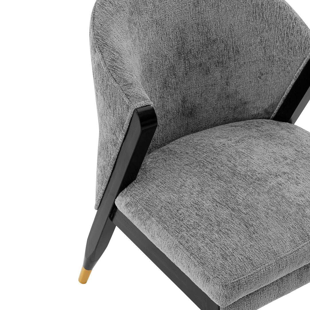 Manhattan Comfort Modern Ola 2-Piece Boucle Dining Chair In Gray