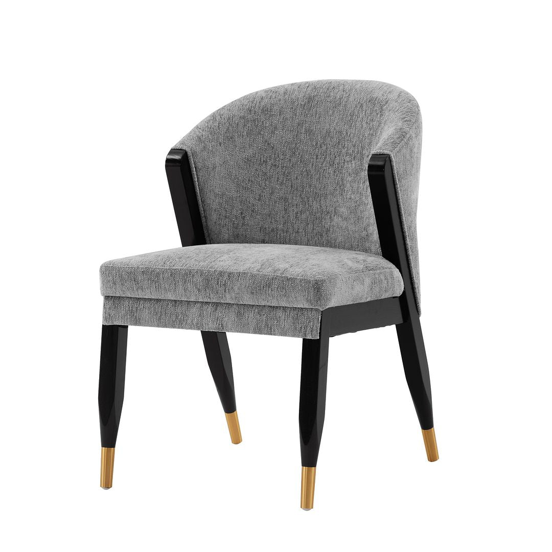 Manhattan Comfort Modern Ola 2-Piece Boucle Dining Chair In Gray