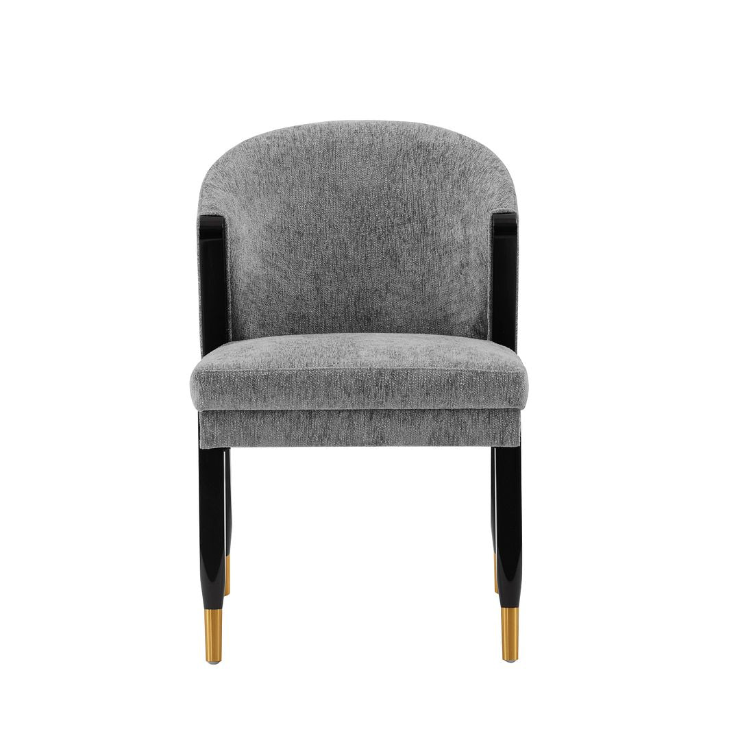 Manhattan Comfort Modern Ola 2-Piece Boucle Dining Chair In Gray