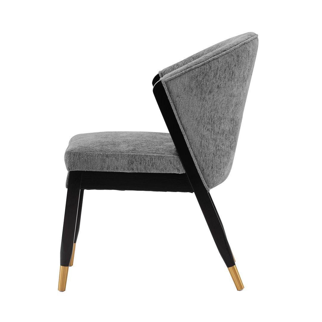 Manhattan Comfort Modern Ola 2-Piece Boucle Dining Chair In Gray