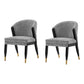 Manhattan Comfort Modern Ola 2-Piece Boucle Dining Chair In Gray
