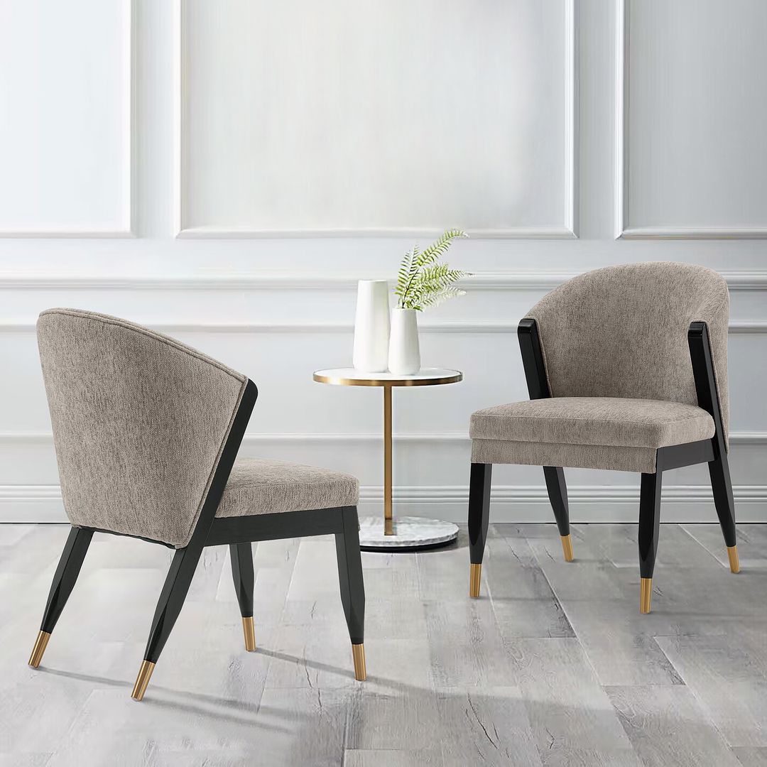 Manhattan Comfort Modern Ola Boucle Dining Chair In Stone