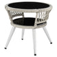 Manhattan Comfort Monaco Rope Wicker 3-Piece Patio Conversation Set With Cushions In Gray