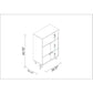 Manhattan Comfort Mosholu Accent Cabinet With 3 Shelves In White & Nut Brown