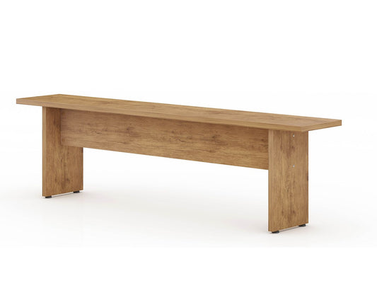 Manhattan Comfort NoMad 68" Rustic Country Dining Bench In Nature