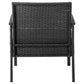 Manhattan Comfort Noli Steel Rattan 3-Piece Patio Conversation Set With Cushions In Gray