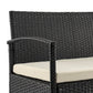 Manhattan Comfort Noli Steel Rattan 4-Piece Patio Conversation Set With Cushions In Cream