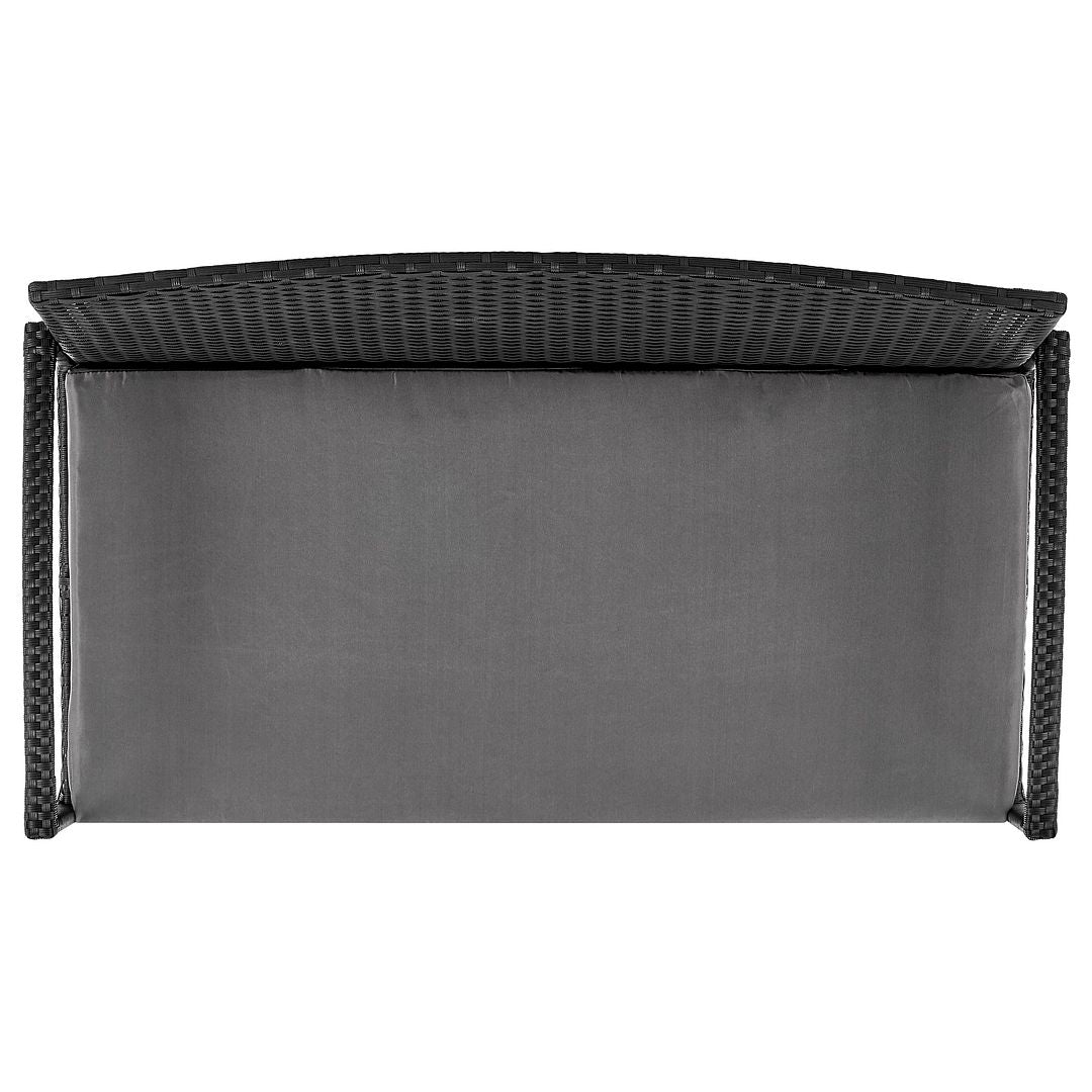 Manhattan Comfort Noli Steel Rattan 4-Piece Patio Conversation Set With Cushions In Gray