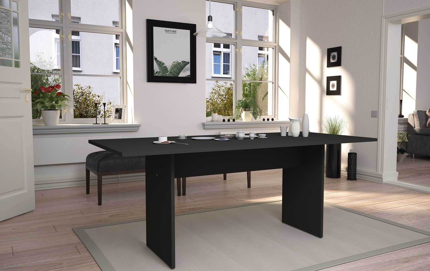 Manhattan Comfort Nomad 68" Gray Modern Dining Table