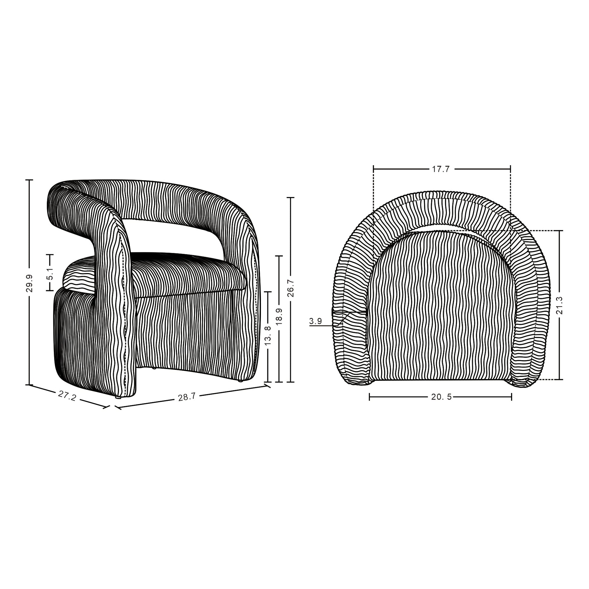Manhattan Comfort Olive Green Modern Corvette Velvet Dining Chair