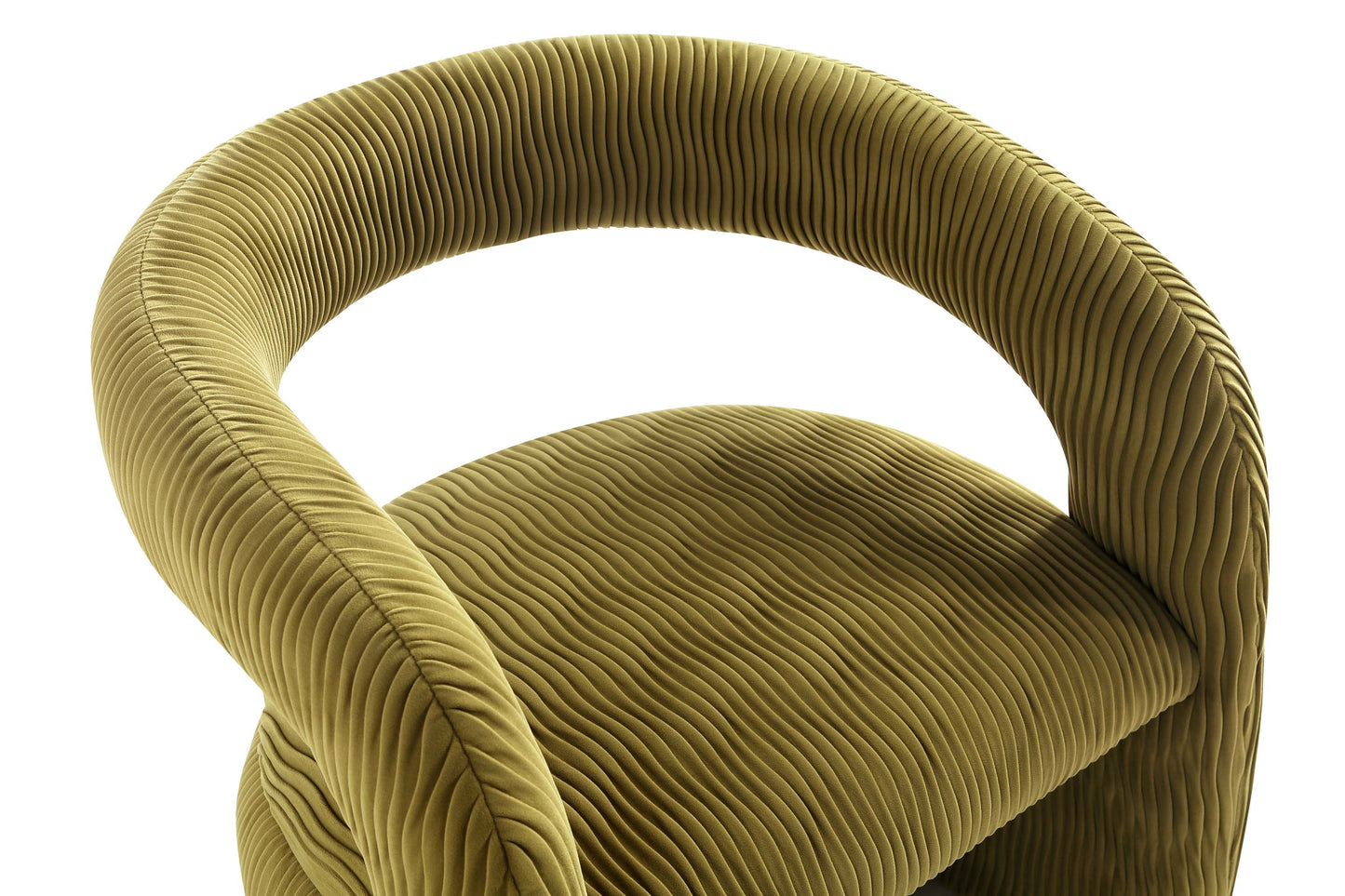 Manhattan Comfort Olive Green Modern Corvette Velvet Dining Chair
