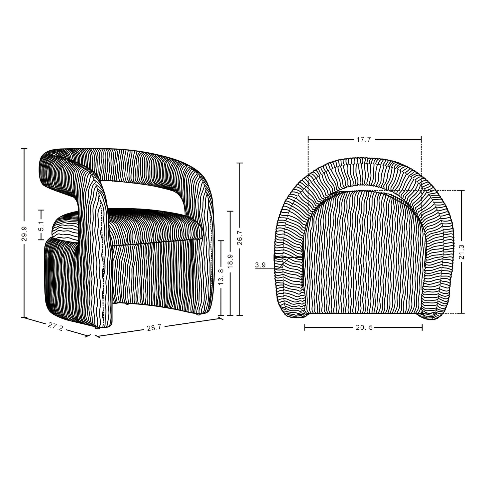 Manhattan Comfort Olive Green Modern Corvette Velvet Dining Chair In A Set Of 2