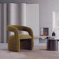 Manhattan Comfort Olive Green Modern Corvette Velvet Dining Chair In A Set Of 2
