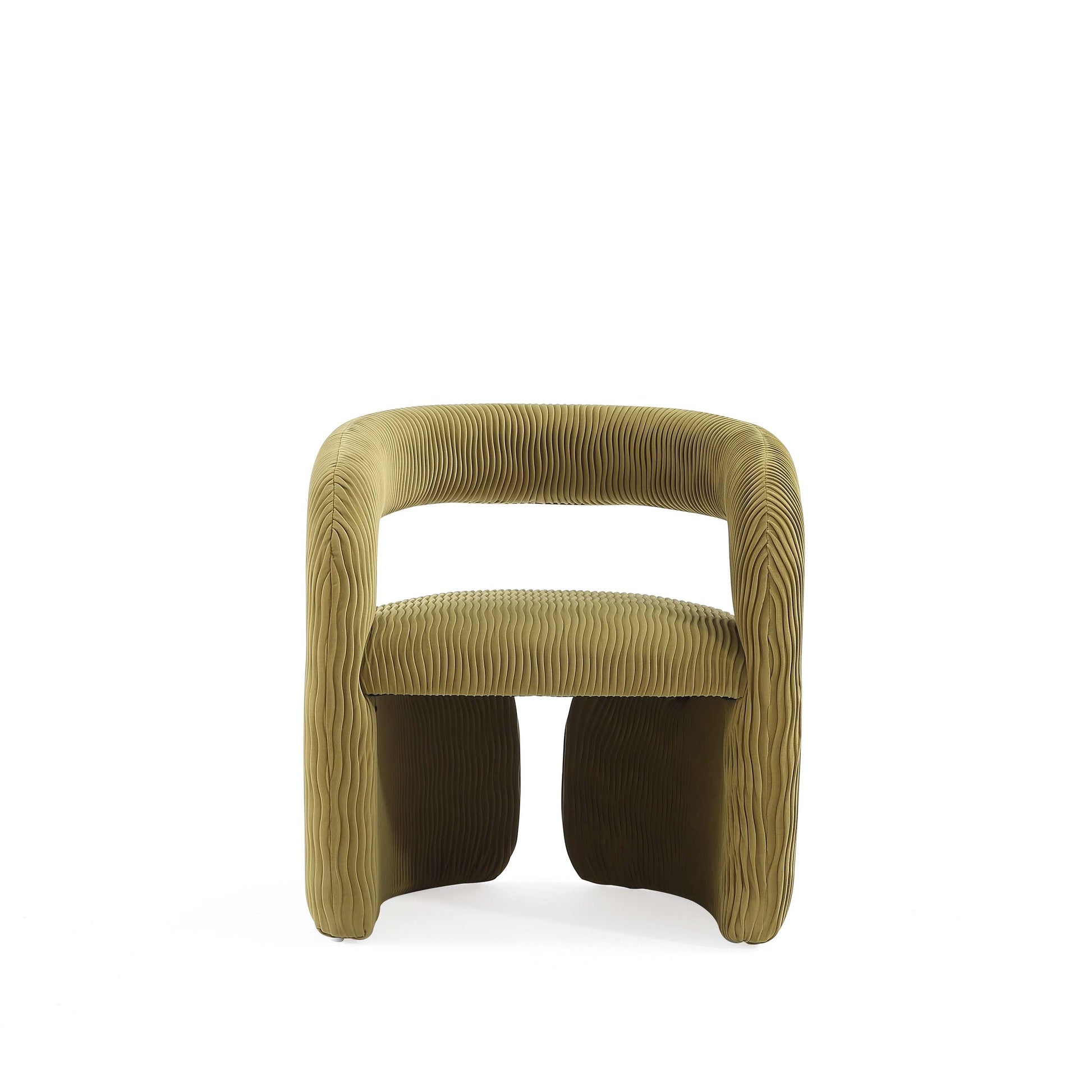 Manhattan Comfort Olive Green Modern Corvette Velvet Dining Chair In A Set Of 2
