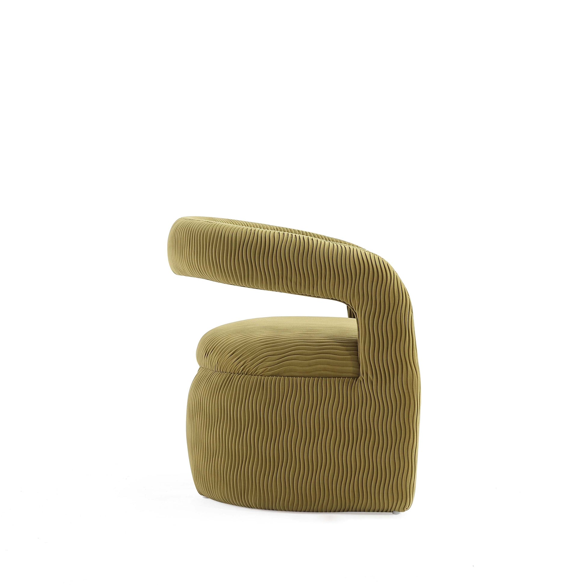Manhattan Comfort Olive Green Modern Corvette Velvet Dining Chair In A Set Of 2