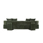 Manhattan Comfort Olive Green Modern Verandah Chenille 112" XL Sofa