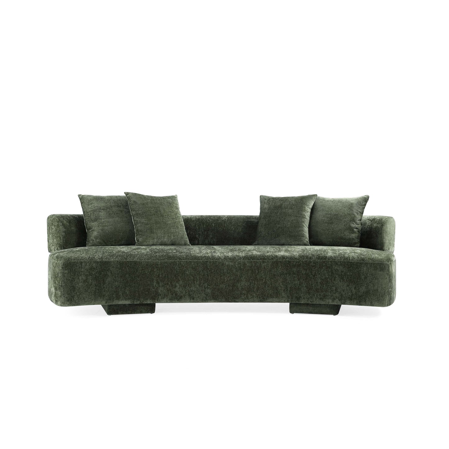 Manhattan Comfort Olive Green Modern Verandah Chenille 112" XL Sofa