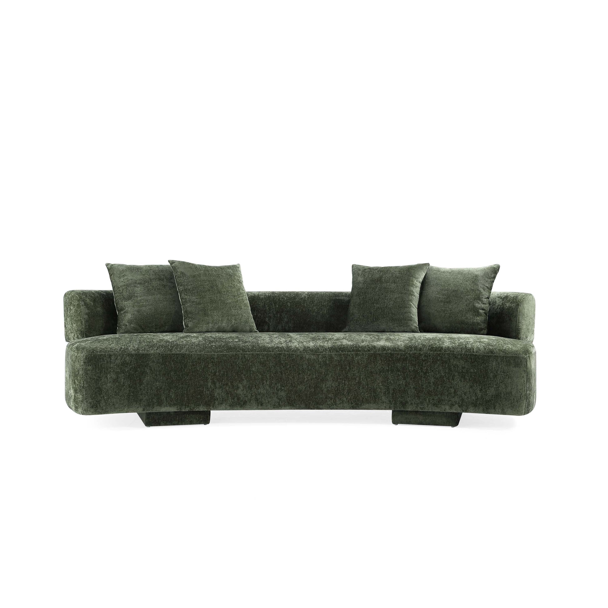 Manhattan Comfort Olive Green Modern Verandah Chenille 112" XL Sofa
