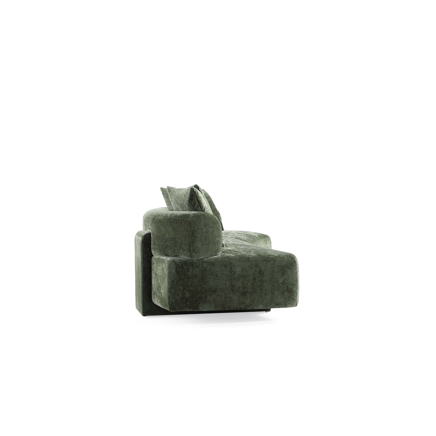Manhattan Comfort Olive Green Modern Verandah Chenille 112" XL Sofa