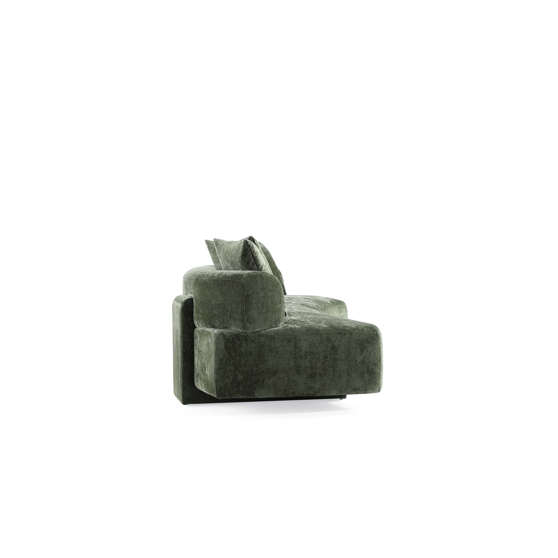 Manhattan Comfort Olive Green Modern Verandah Chenille 112" XL Sofa