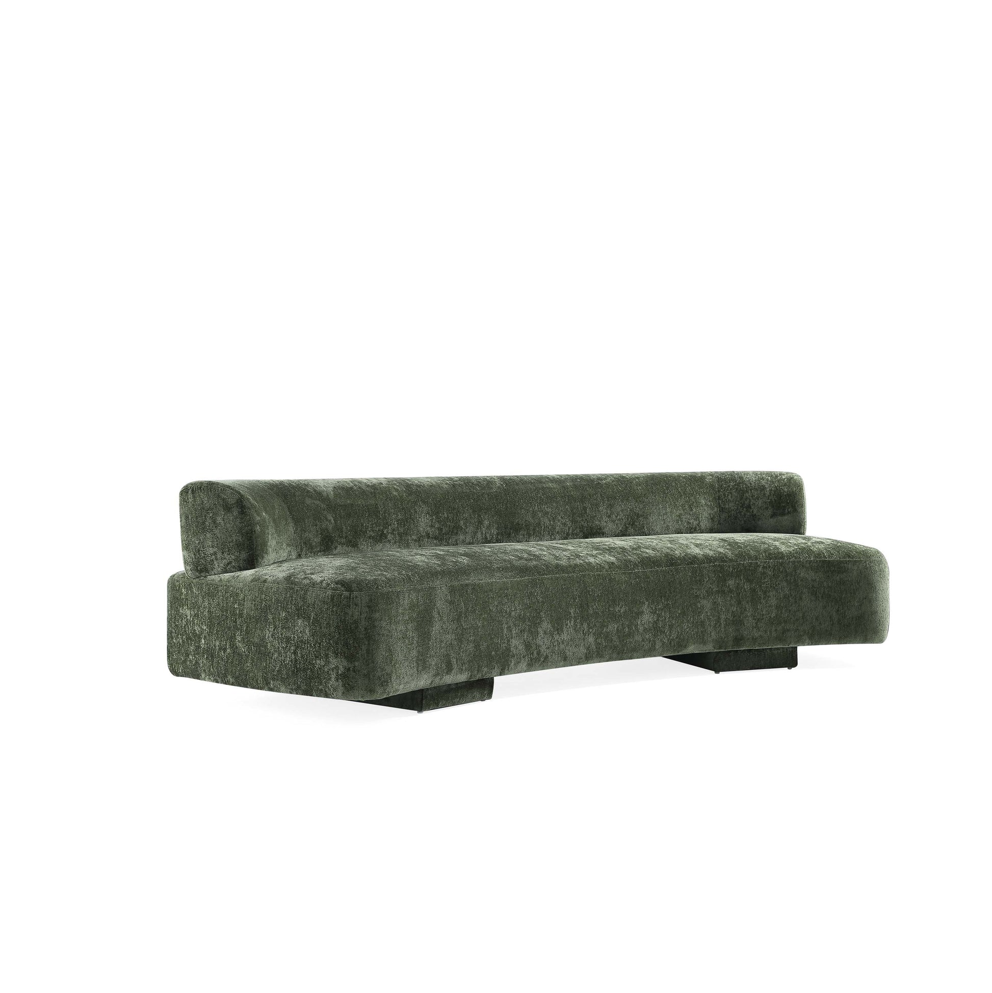 Manhattan Comfort Olive Green Modern Verandah Chenille 112" XL Sofa