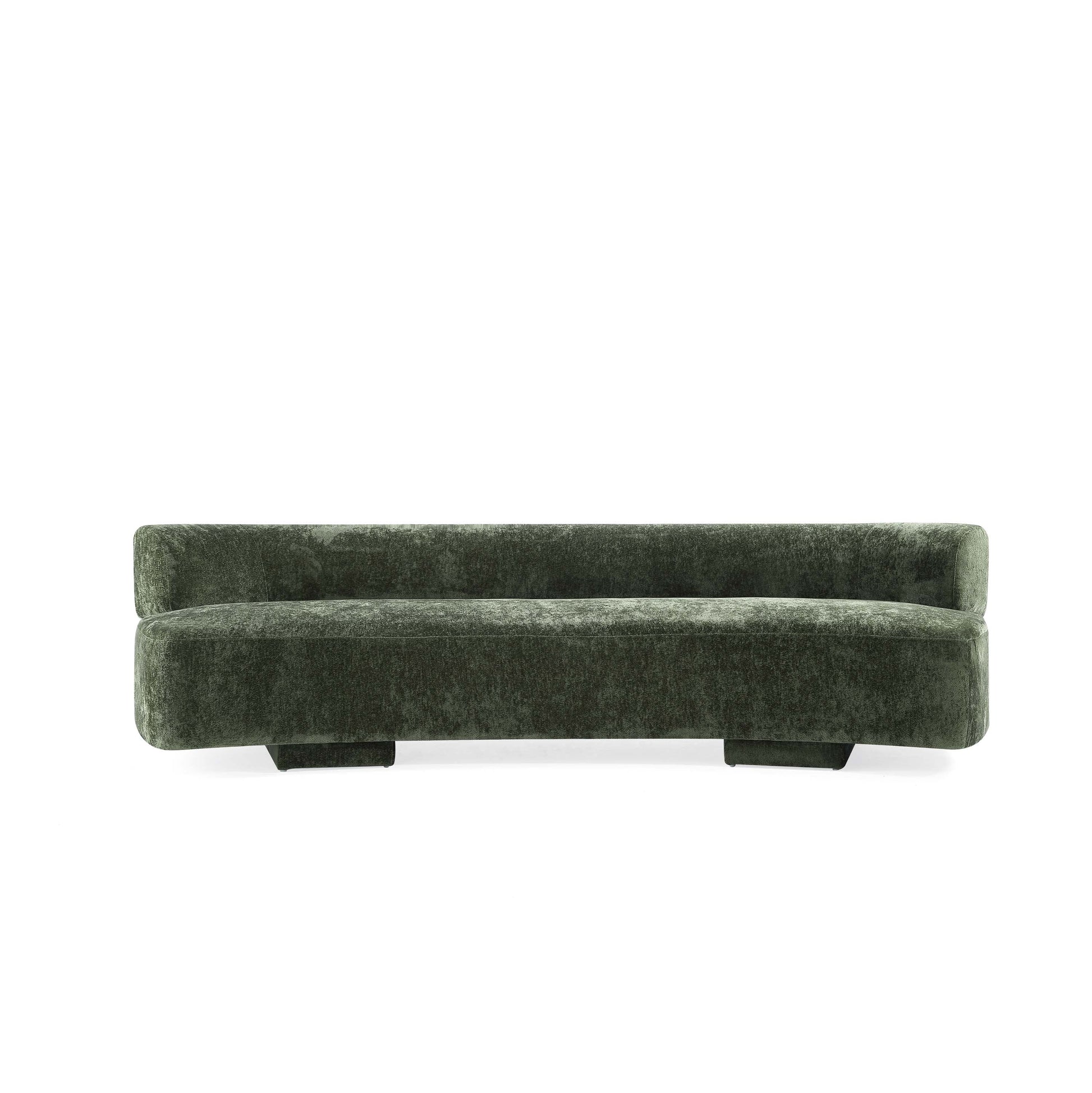 Manhattan Comfort Olive Green Modern Verandah Chenille 112" XL Sofa