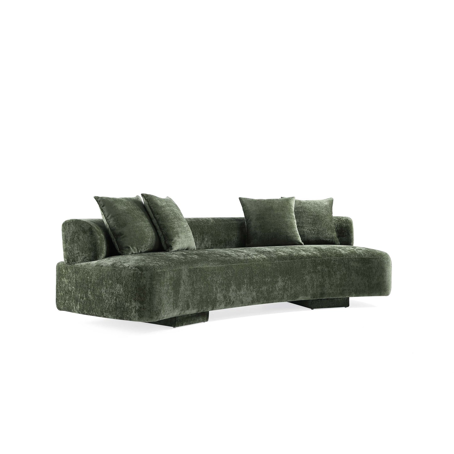 Manhattan Comfort Olive Green Modern Verandah Chenille 112" XL Sofa