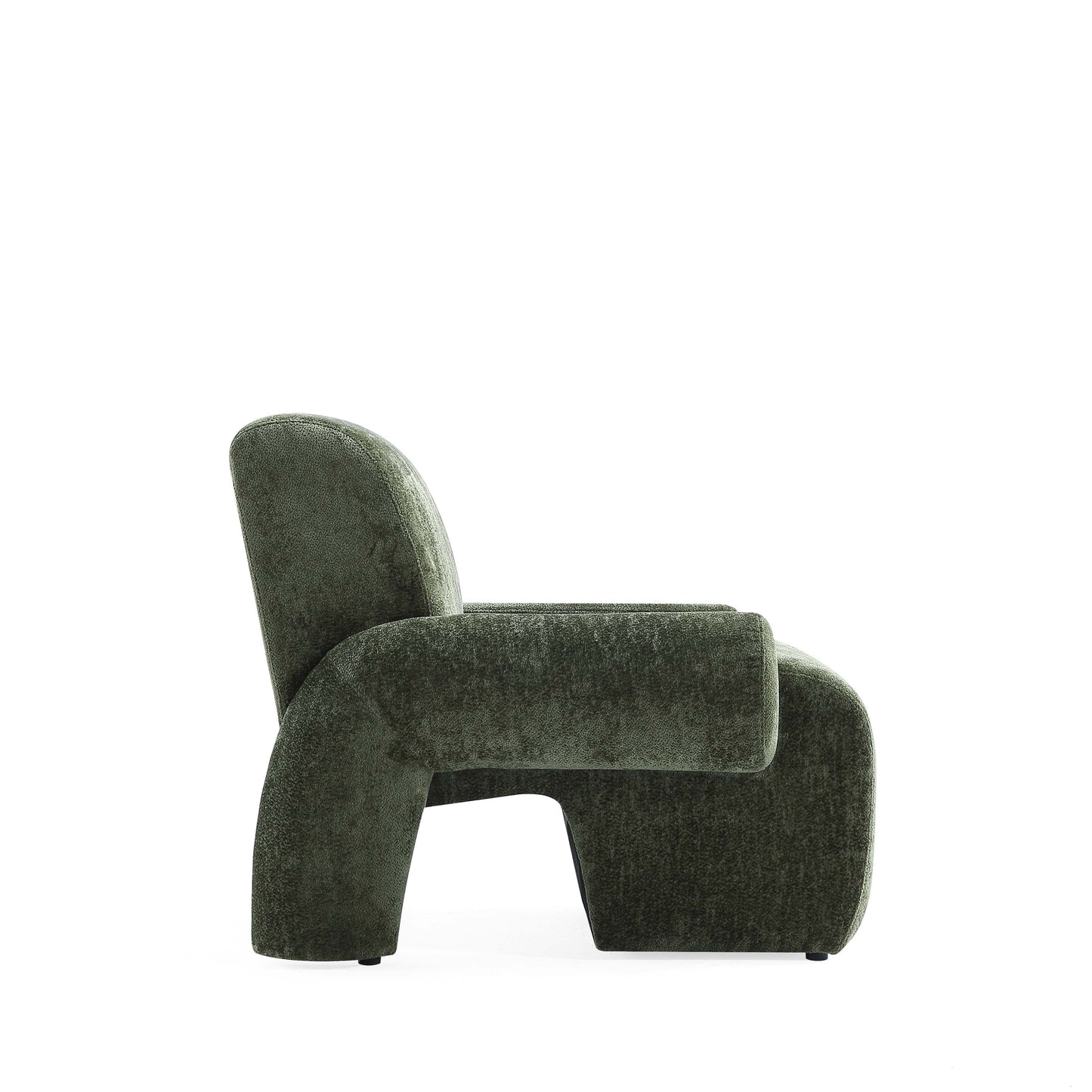 Manhattan Comfort Olive Green Modern Verandah Chenille Accent Chair In A Set Of 2