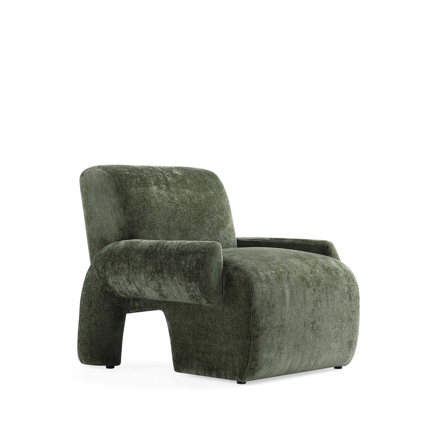 Manhattan Comfort Olive Green Modern Verandah Chenille Accent Chair
