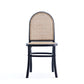 Manhattan Comfort Paragon Black & Cane Dining Chairs In A Set Of 4