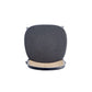 Manhattan Comfort Paragon Black & Cane Dining Chairs With Gray Cushions In A Set Of 4