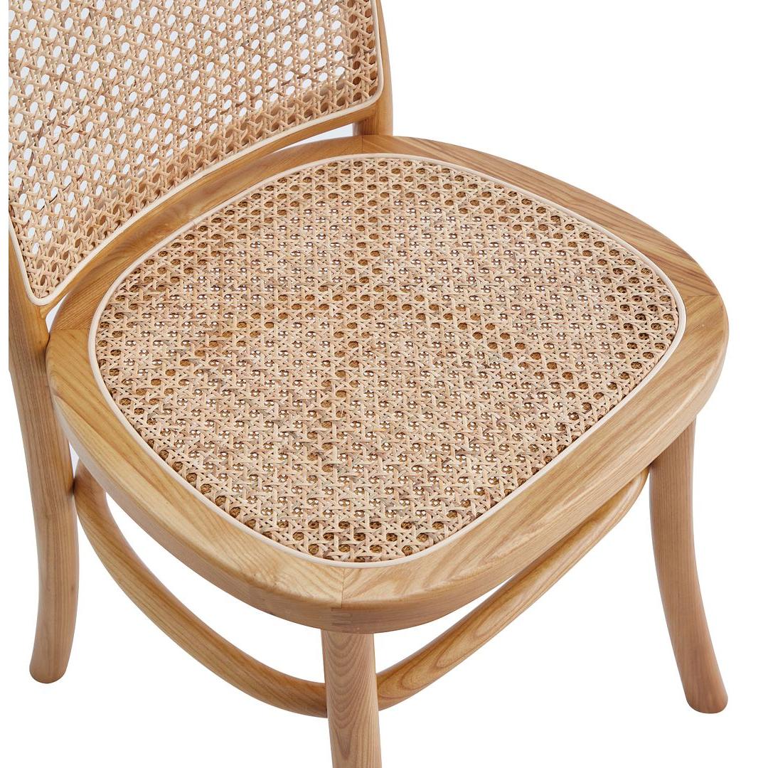 Manhattan Comfort Paragon Nature & Cane Dining Chairs In A Set Of 2