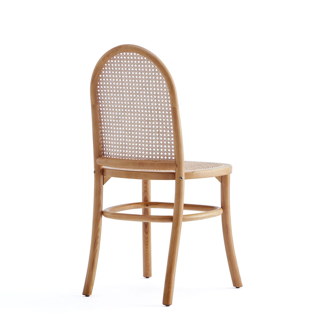Manhattan Comfort Paragon Nature & Cane Dining Chairs In A Set Of 2