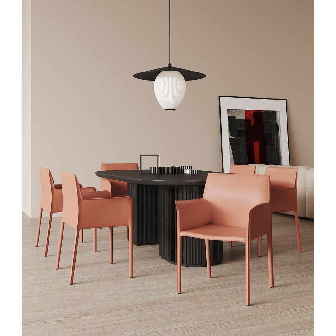 Manhattan Comfort Paris Clay Saddle Leather Armchair