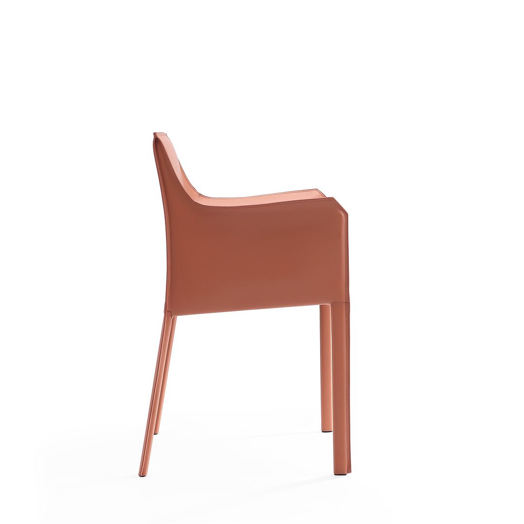 Manhattan Comfort Paris Clay Saddle Leather Armchair