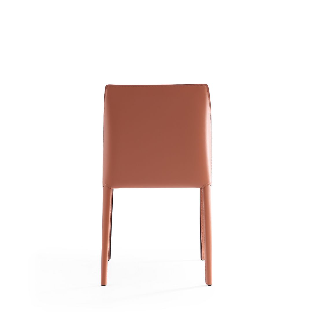 Manhattan Comfort Paris Clay Saddle Leather Dining Chairs In A Set Of 2