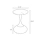 Manhattan Comfort Patchin Brown Wood Round End Table With Gold Tabletop In A Set Of 2