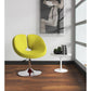 Manhattan Comfort Perch Green & Polished Chrome Wool Blend Adjustable Chair