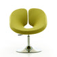 Manhattan Comfort Perch Green & Polished Chrome Wool Blend Adjustable Chair