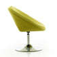 Manhattan Comfort Perch Green & Polished Chrome Wool Blend Adjustable Chair
