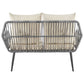 Manhattan Comfort Portofino Rope Wicker 4-Piece Patio Conversation Set With Cushions In Cream