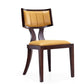 Manhattan Comfort Pulitzer Camel & Walnut Faux Leather Dining Chairs In A Set Of 2