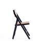 Manhattan Comfort Pullman Black & Natural Cane Folding Dining Chairs In A Set Of 4