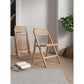 Manhattan Comfort Pullman Nature Cane Folding Dining Chairs In A Set Of 2