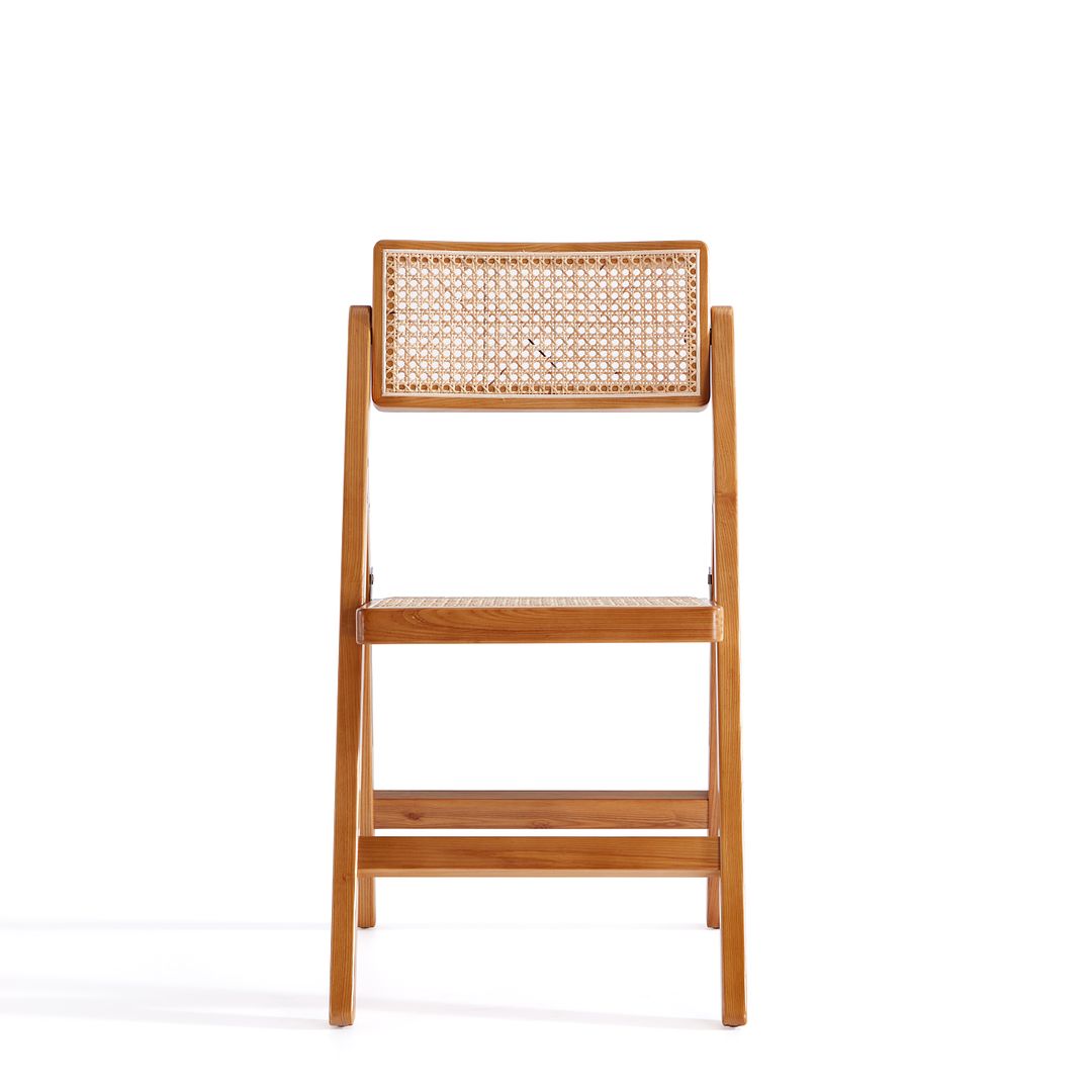 Manhattan Comfort Pullman Nature Cane Folding Dining Chairs In A Set Of 2